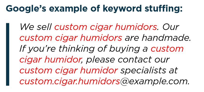 Google-keyword-stuffing