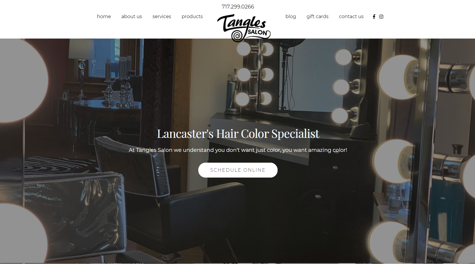 Tangles Salon Website
