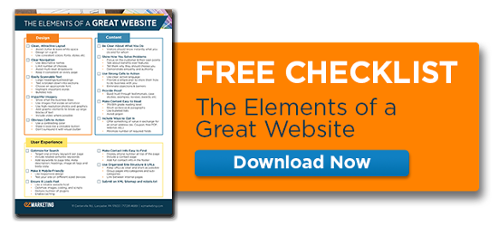 Free Checklist - elements of a great website