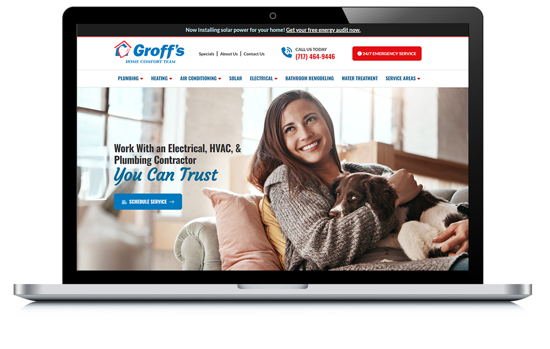 Example of Groff’s Heating, AC & Plumbing