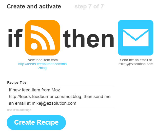 moz ifttt recipe