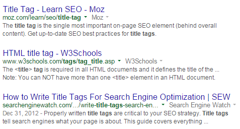 title tags