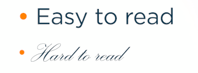 ADA compliance text readability