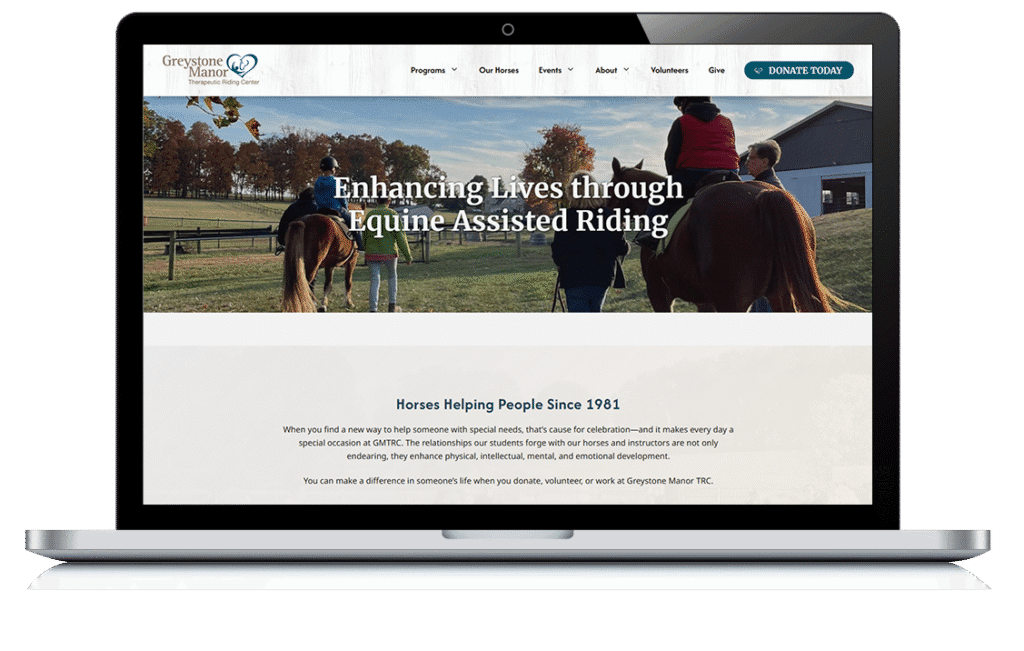 Example of Greystone Manor Therapeutic Riding Center