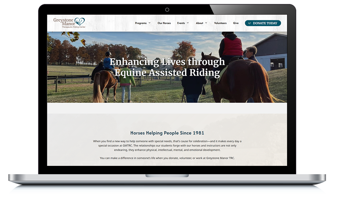 Example of Greystone Manor Therapeutic Riding Center