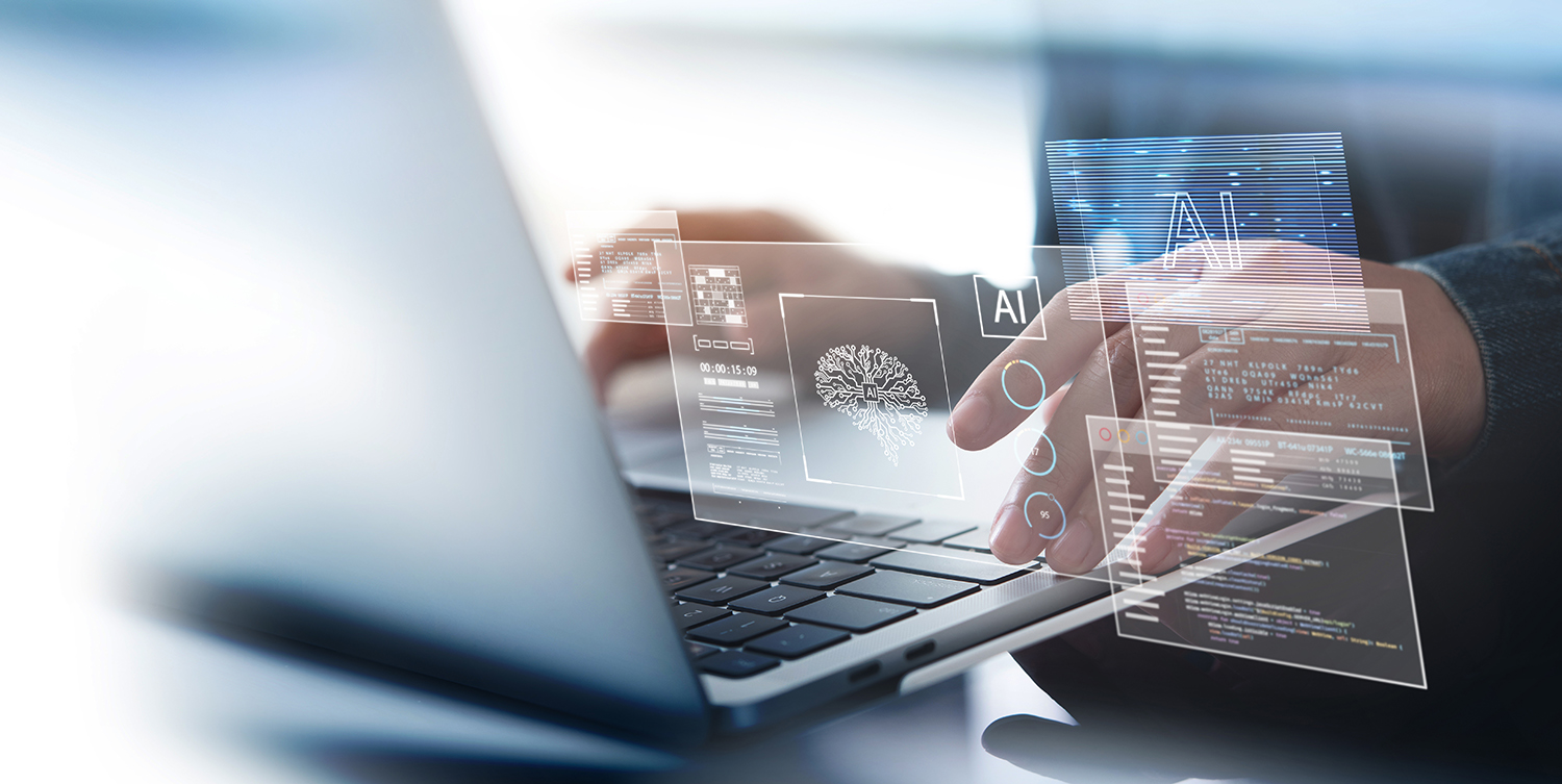 a businessman using AI marketing tools