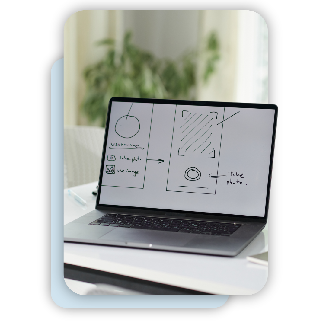 custom website design on a desktop computer