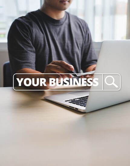 your business in search bar